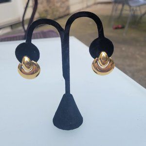 Monet Gold Tone Door Knocker Earrings